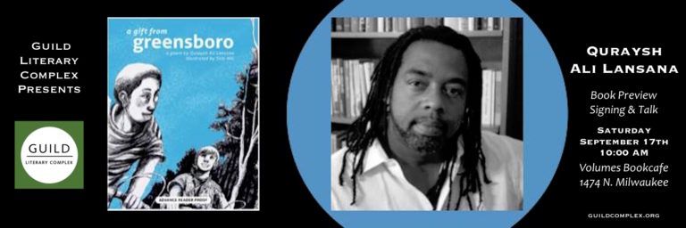 Quraysh Ali Lansana at Volumes Bookscafe Saturday!