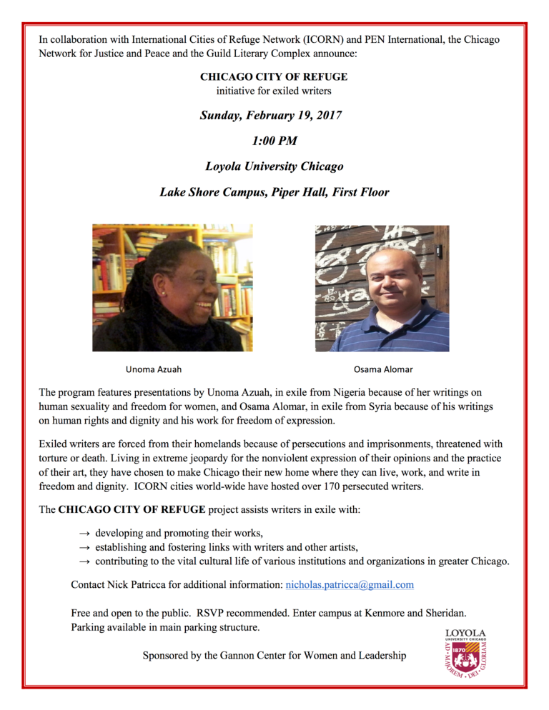 Chicago City of Refuge, A Voices of Protest Event, February 19th, 2017