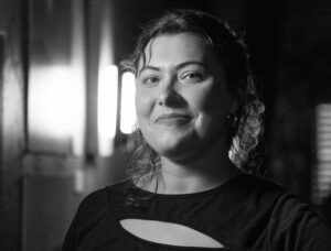 black and white headshot